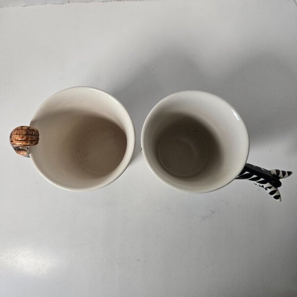 @ Pier 1 Imports Animal Mugs, Chimp and Zebra - Picture 3 of 6